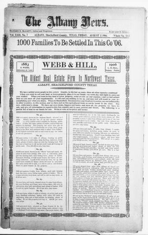 The Albany News. (Albany, Tex.), Vol. 23, No. 7, Ed. 1 Friday, August 3, 1906