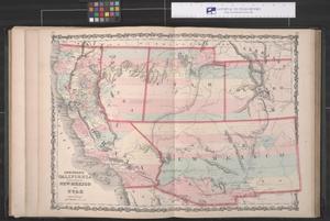 [Johnson's map of California and territories of New Mexico and Utah]