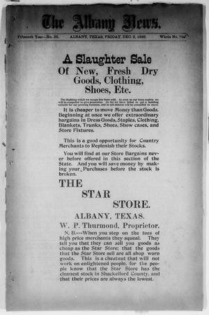 The Albany News. (Albany, Tex.), Vol. 15, No. 32, Ed. 1 Friday, December 2, 1898