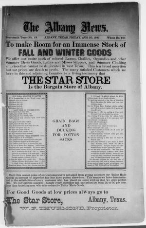 The Albany News. (Albany, Tex.), Vol. 14, No. 19, Ed. 1 Friday, August 20, 1897