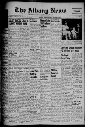 The Albany News (Albany, Tex.), Vol. 78, No. 30, Ed. 1 Thursday, March 29, 1962