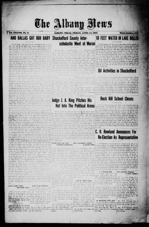 The Albany News (Albany, Tex.), Vol. 38, No. 41, Ed. 1 Friday, April 14, 1922