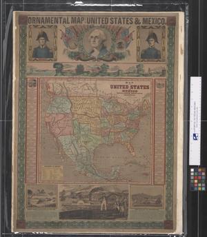 Primary view of object titled 'Ornamental Map of the United States and Mexico, 1848'.