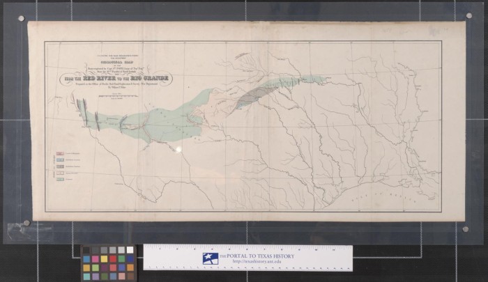 Geological Map From The Red River To The Rio Grande The Portal To Texas History