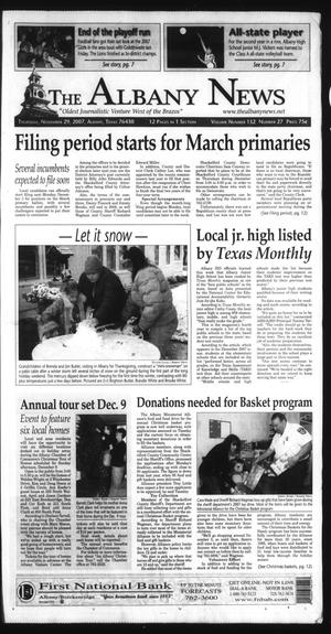 The Albany News (Albany, Tex.), Vol. 132, No. 27, Ed. 1 Thursday, November 29, 2007