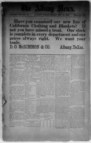 The Albany News. (Albany, Tex.), Vol. 16, No. 23, Ed. 1 Friday, September 29, 1899