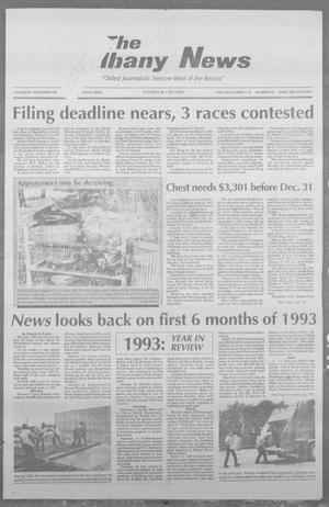 Primary view of object titled 'The Albany News (Albany, Tex.), Vol. 118, No. 30, Ed. 1 Thursday, December 30, 1993'.