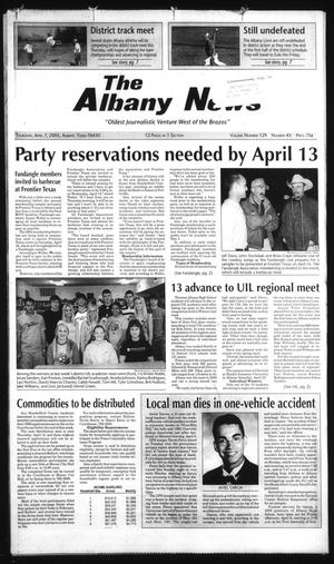 The Albany News (Albany, Tex.), Vol. 129, No. 45, Ed. 1 Thursday, April 7, 2005