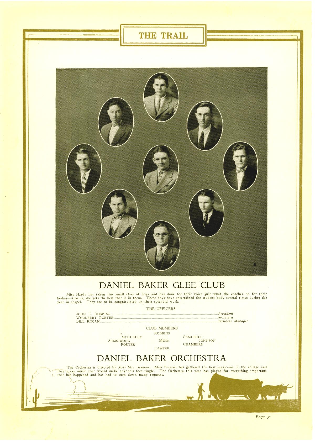 The Trail, Yearbook of Daniel Baker College, 1926
                                                
                                                    50
                                                