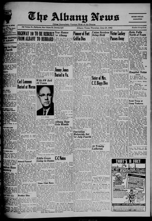 The Albany News (Albany, Tex.), Vol. 78, No. 43, Ed. 1 Thursday, June 28, 1962