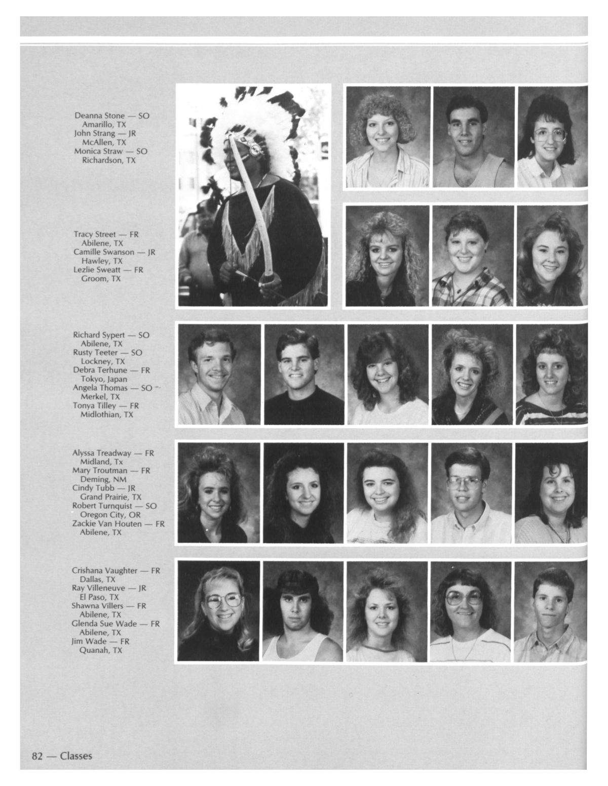 The Totem, Yearbook of McMurry College, 1989