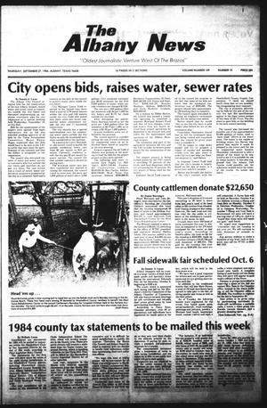 Primary view of object titled 'The Albany News (Albany, Tex.), Vol. 109, No. 15, Ed. 1 Thursday, September 27, 1984'.