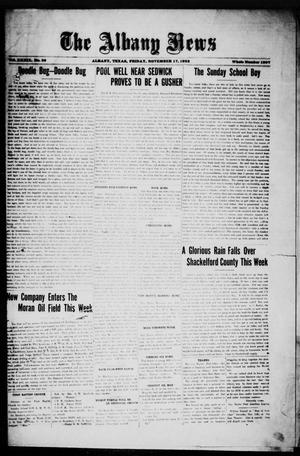 Primary view of object titled 'The Albany News (Albany, Tex.), Vol. 39, No. 20, Ed. 1 Friday, November 17, 1922'.