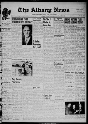 The Albany News (Albany, Tex.), Vol. 79, No. 4, Ed. 1 Thursday, September 27, 1962