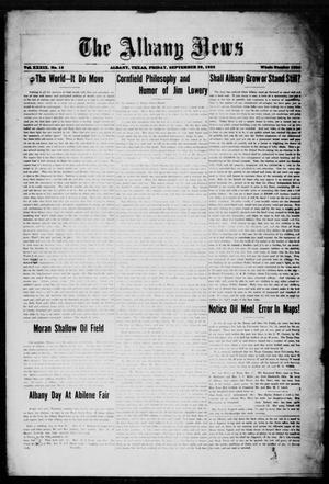 The Albany News (Albany, Tex.), Vol. 39, No. 13, Ed. 1 Friday, September 29, 1922