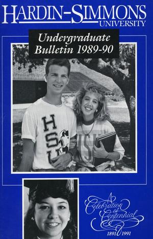 Catalog of Hardin-Simmons University, 1989-1990 Undergraduate Bulletin