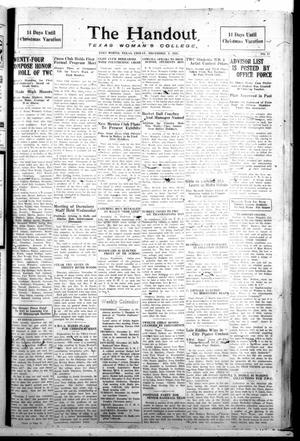 The Handout (Fort Worth, Tex.), Vol. 3, No. 11, Ed. 1 Friday, December 3, 1926