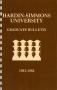 Book: Catalog of Hardin-Simmons University, 1981-1982 Graduate Bulletin