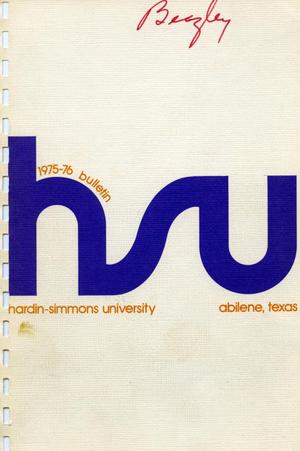 Catalog of Hardin-Simmons University, 1975-1976