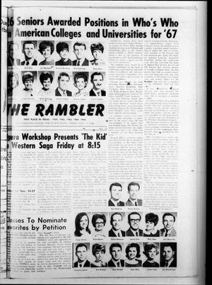 The Rambler (Fort Worth, Tex.), Vol. 40, No. 10, Ed. 1 Tuesday, November 15, 1966