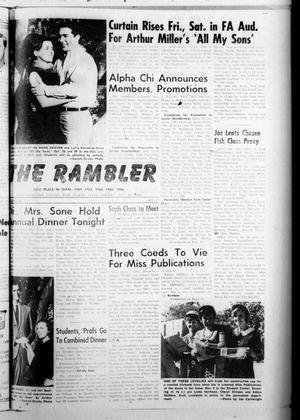 Primary view of object titled 'The Rambler (Fort Worth, Tex.), Vol. 40, No. 7, Ed. 1 Tuesday, October 25, 1966'.
