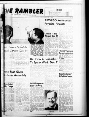 The Rambler (Fort Worth, Tex.), Vol. 40, No. 12, Ed. 1 Tuesday, December 6, 1966