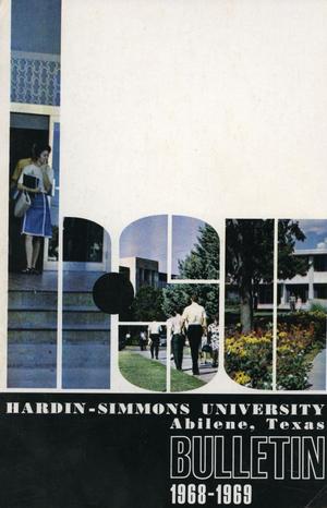 Primary view of object titled 'Catalog of Hardin-Simmons University, 1968-1969'.