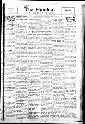 The Handout (Fort Worth, Tex.), Vol. 3, No. 23, Ed. 1 Friday, March 25, 1927