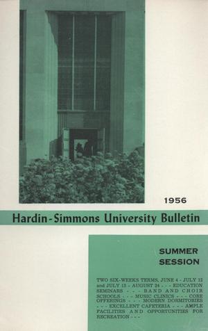 Primary view of Catalog of Hardin-Simmons University, 1956 Summer Session