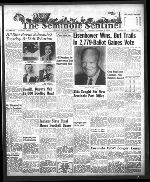 Primary view of object titled 'The Seminole Sentinel (Seminole, Tex.), Vol. 49, No. 50, Ed. 1 Thursday, November 8, 1956'.