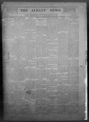 Primary view of object titled 'The Albany News. (Albany, Tex.), Vol. 6, No. 47, Ed. 1 Friday, February 21, 1890'.
