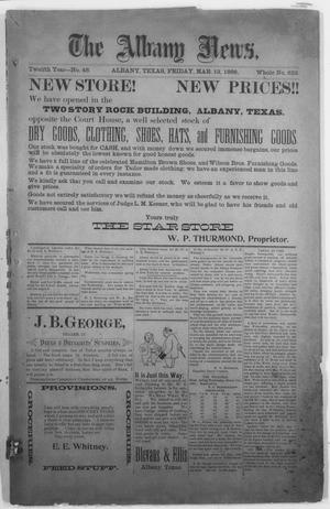 The Albany News. (Albany, Tex.), Vol. 12, No. 48, Ed. 1 Friday, March 13, 1896