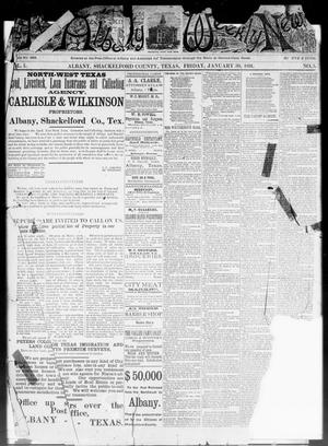 The Albany Weekly News (Albany, Tex.), Vol. 1, No. 5, Ed. 1 Friday, January 30, 1891