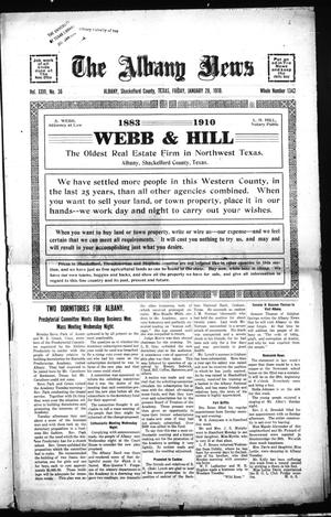 The Albany News (Albany, Tex.), Vol. 26, No. 36, Ed. 1 Friday, January 28, 1910