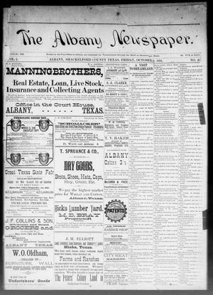 The Albany Newspaper. (Albany, Tex.), Vol. 1, No. 41, Ed. 1 Friday, October 9, 1891