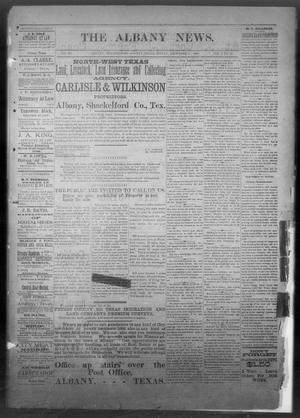Primary view of object titled 'The Albany News. (Albany, Tex.), Vol. 7, No. 36, Ed. 1 Friday, December 5, 1890'.