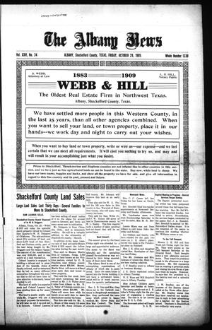 The Albany News (Albany, Tex.), Vol. 26, No. 24, Ed. 1 Friday, October 29, 1909