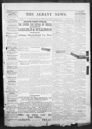 The Albany News. (Albany, Tex.), Vol. 7, No. 37, Ed. 1 Friday, December 12, 1890
