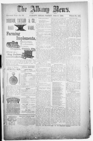 The Albany News. (Albany, Tex.), Vol. 11, No. 43, Ed. 1 Friday, February 8, 1895