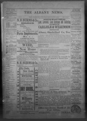 The Albany News. (Albany, Tex.), Vol. 7, No. 28, Ed. 1 Friday, October 10, 1890
