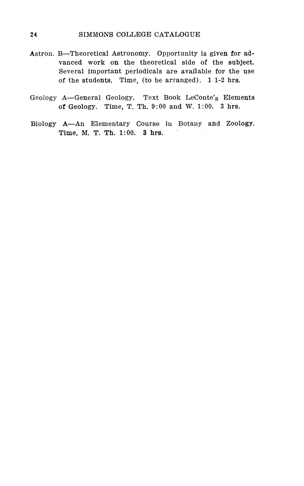 Catalogue of Simmons College, 1909-1910
                                                
                                                    24
                                                
