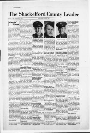 Primary view of object titled 'The Shackelford County Leader (Albany, Tex.), Vol. 5, No. 15, Ed. 1 Thursday, April 22, 1943'.