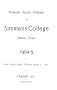 Thumbnail image of item number 3 in: 'Catalogue of Simmons College, 1904-1905'.