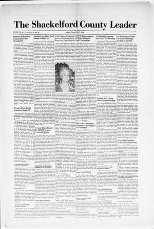 Primary view of object titled 'The Shackelford County Leader (Albany, Tex.), Vol. 5, No. 39, Ed. 1 Thursday, October 7, 1943'.