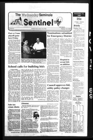 The Seminole Sentinel (Seminole, Tex.), Vol. 83, No. 5, Ed. 1 Wednesday, November 15, 1989