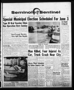 Seminole Sentinel (Seminole, Tex.), Vol. 56, No. 23, Ed. 1 Thursday, April 25, 1963