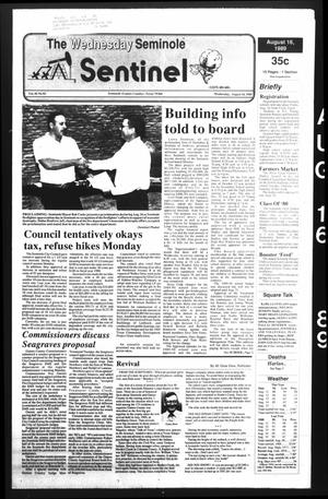 Primary view of object titled 'The Seminole Sentinel (Seminole, Tex.), Vol. 82, No. 83, Ed. 1 Wednesday, August 16, 1989'.