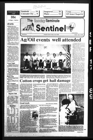 The Seminole Sentinel (Seminole, Tex.), Vol. 82, No. 92, Ed. 1 Sunday, September 17, 1989