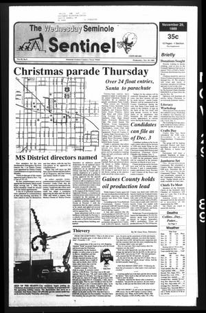The Seminole Sentinel (Seminole, Tex.), Vol. 83, No. 9, Ed. 1 Wednesday, November 29, 1989