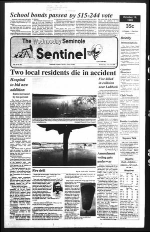 The Seminole Sentinel (Seminole, Tex.), Vol. 82, No. 101, Ed. 1 Wednesday, October 18, 1989